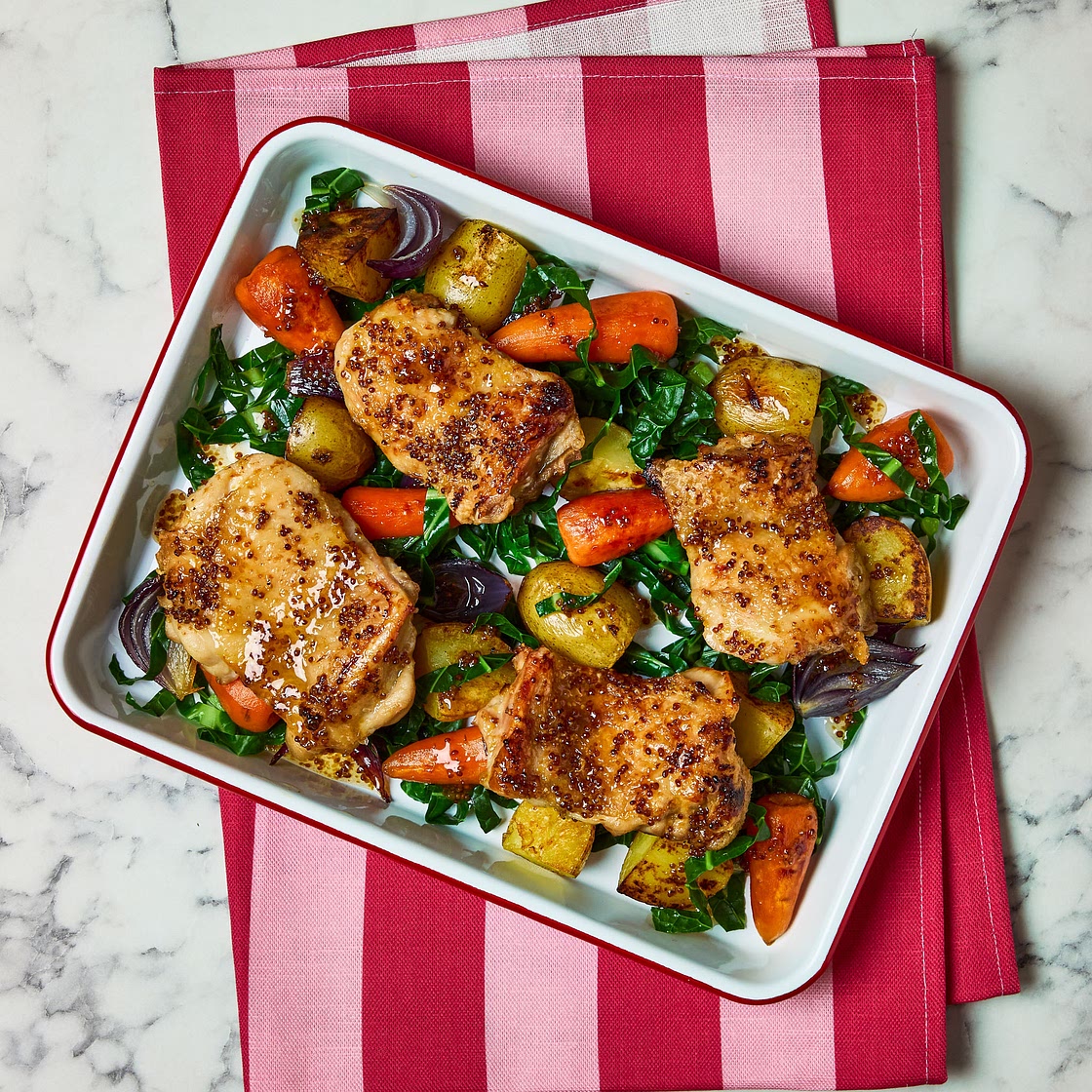 One Tray Honey Mustard Chicken Bake