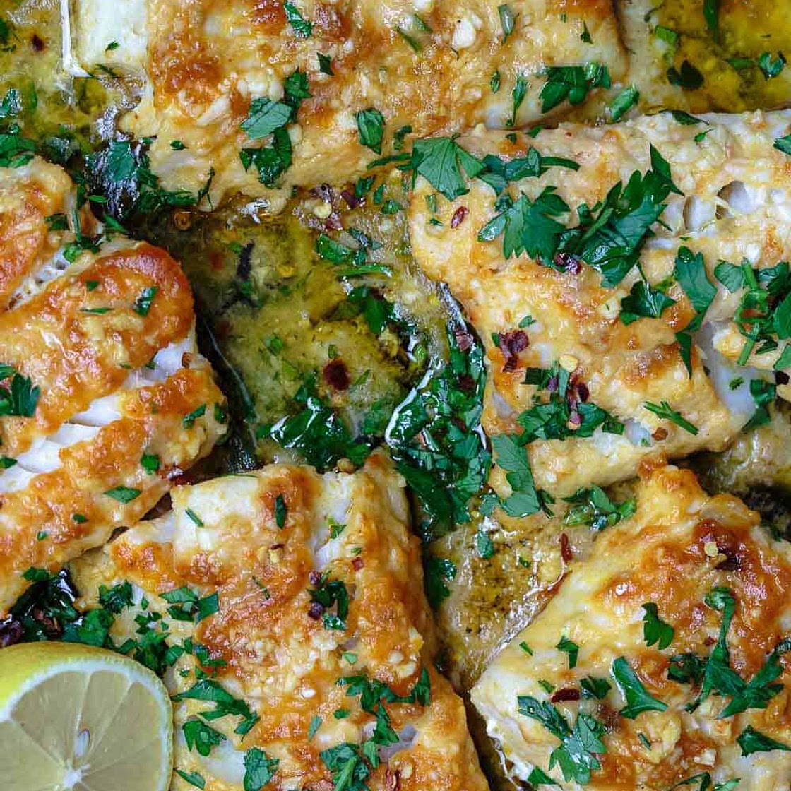 Baked Cod Recipe with Lemon and Garlic