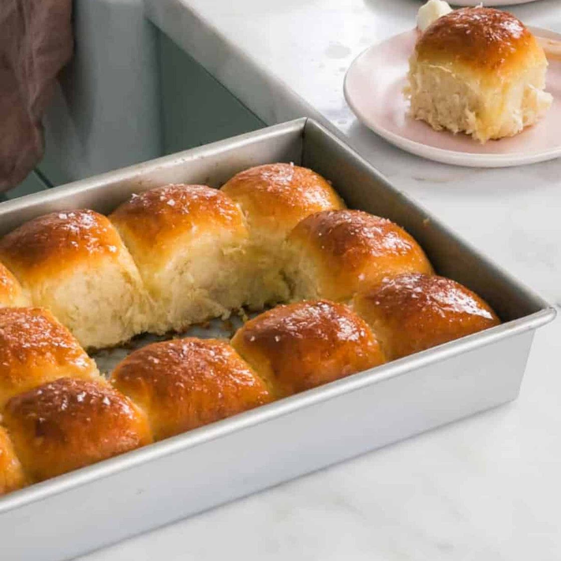 Salted Honey Parker House Rolls