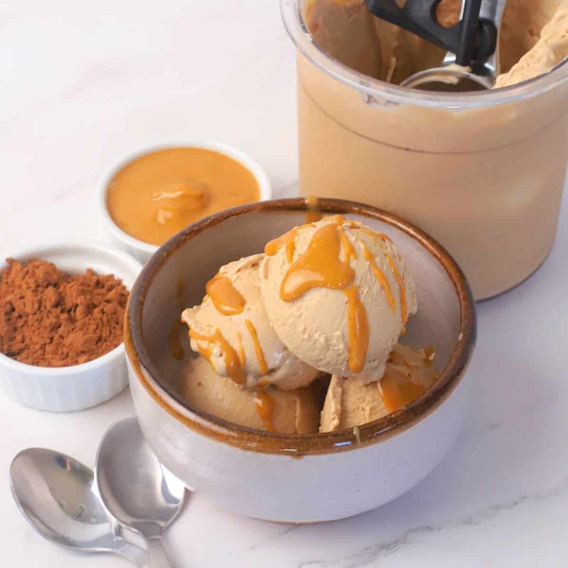 Ninja Creami Chocolate Peanut Butter Ice Cream (Sugar Free)