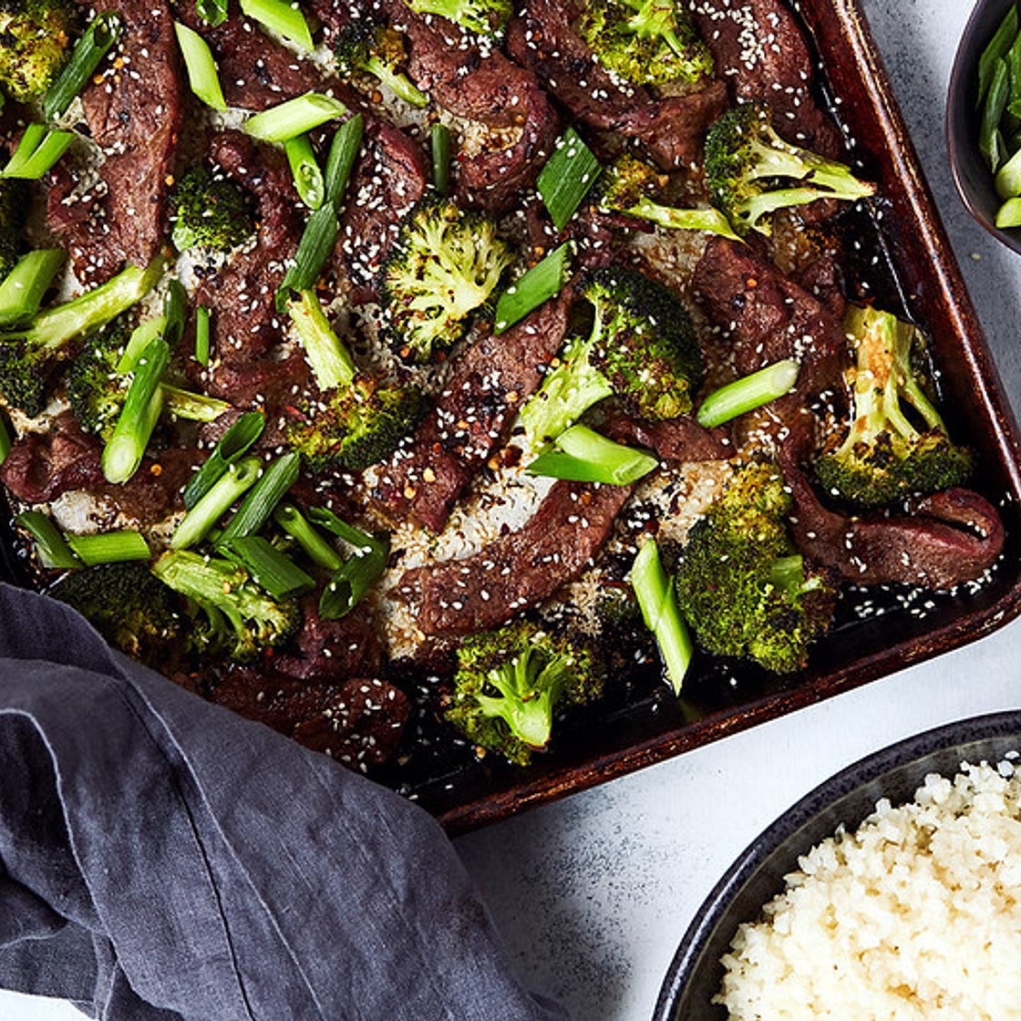 Easy Sheet Pan Keto Beef and Broccoli