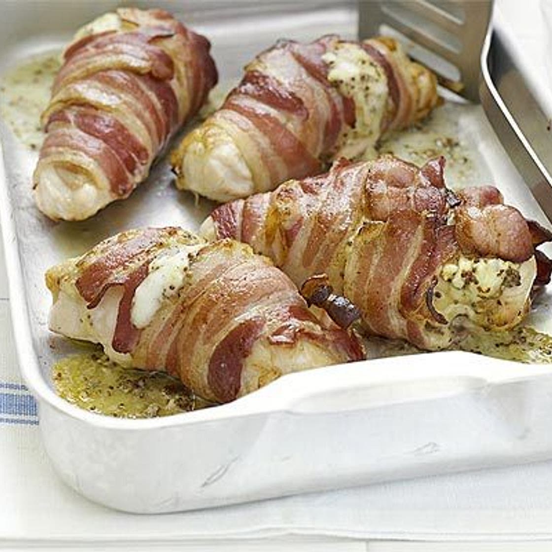 Mustard-stuffed chicken