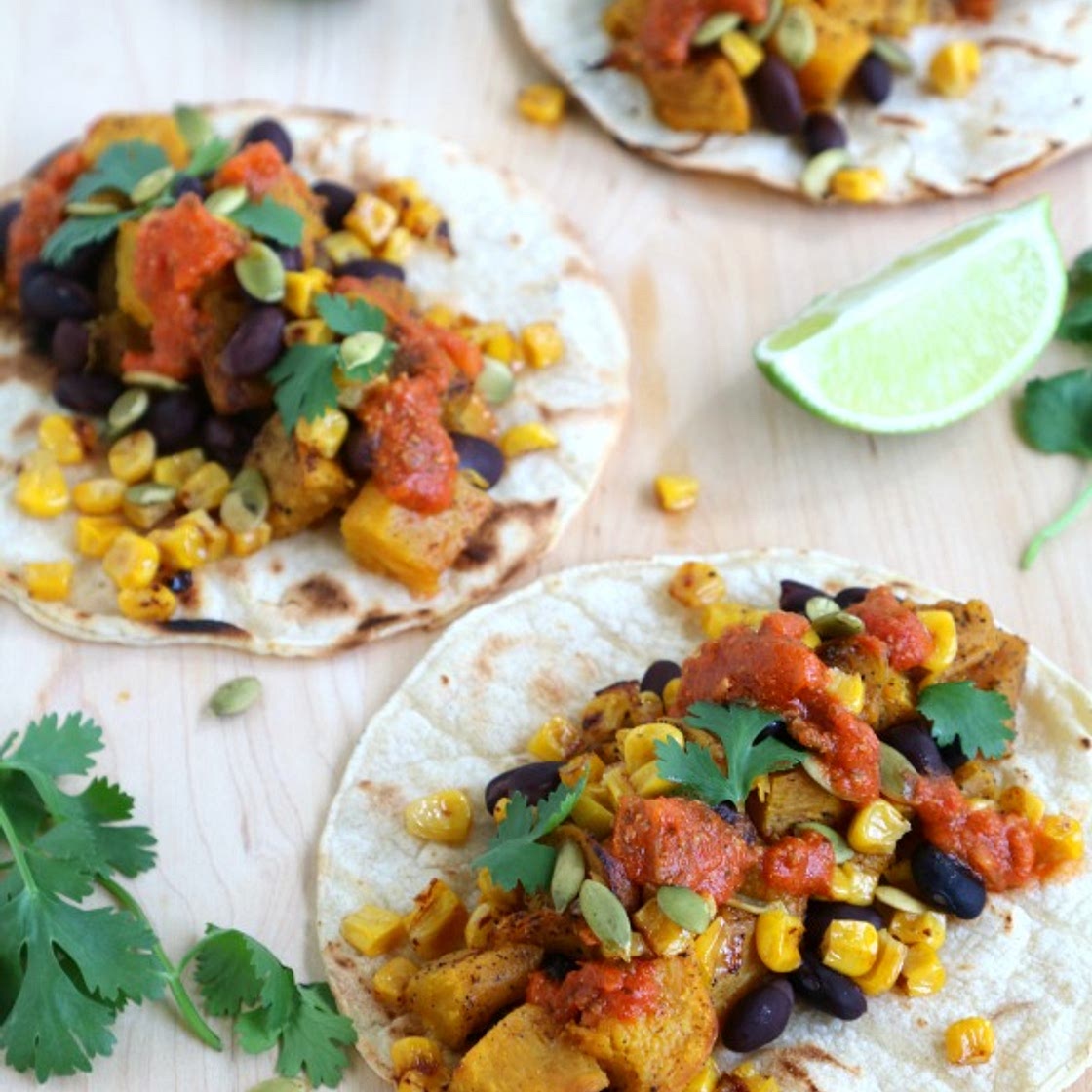 Pumpkin Tacos with Black Beans