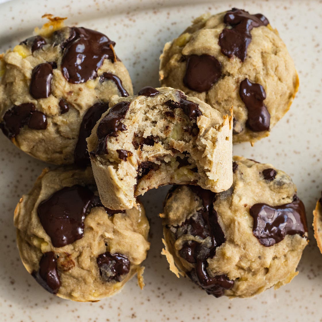 3 Ingredient Banana Oatmeal Muffins (vegan)