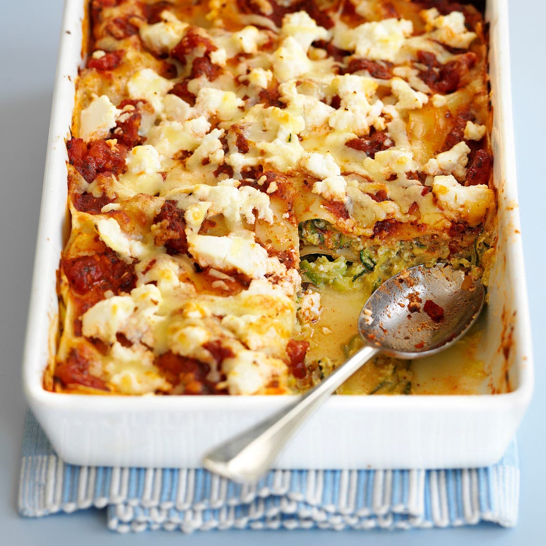 Creamy courgette lasagne