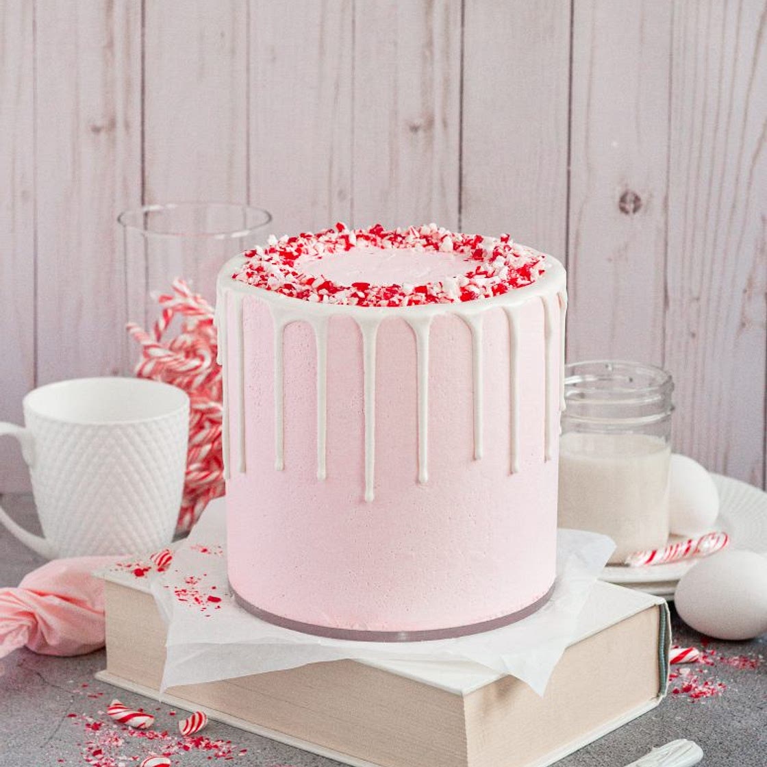 Gluten-Free Candy Cane Cake (Dairy-Free)