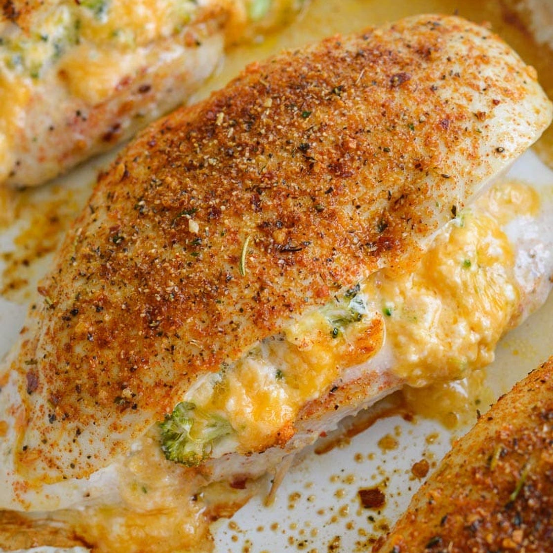 Broccoli and Cheese Stuffed Chicken Breasts