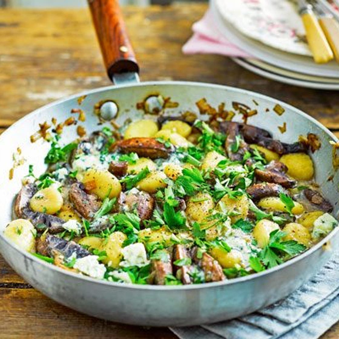 Mushroom and blue cheese gnocchi