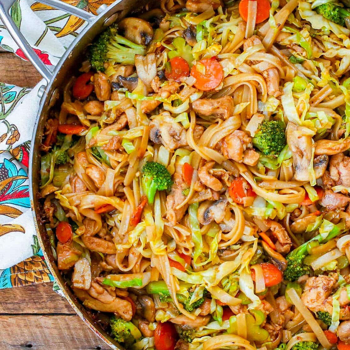 Stir Fry Noodles with Chicken and Vegetables