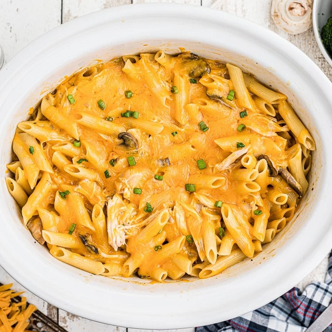 Slow Cooker Cheesy Chicken Penne