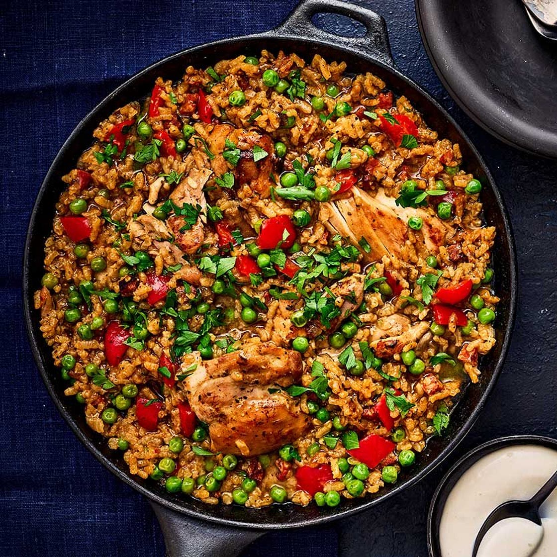 Chicken & chorizo one-pan