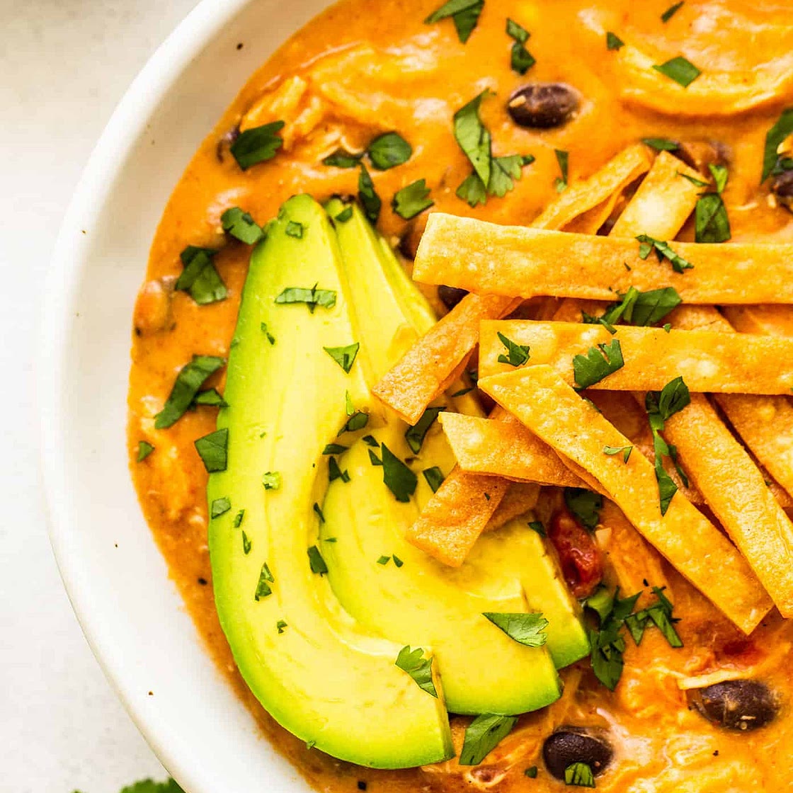 Cheesy Chicken Enchilada Soup