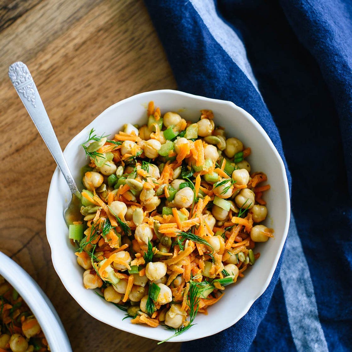 Chickpea Salad with Carrots and Dill