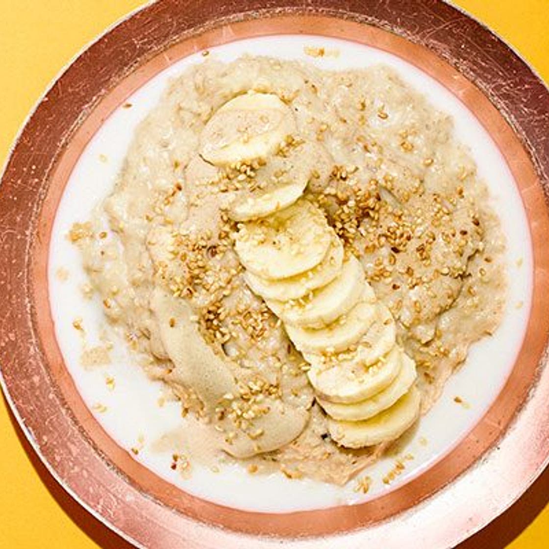 Banana & tahini porridge