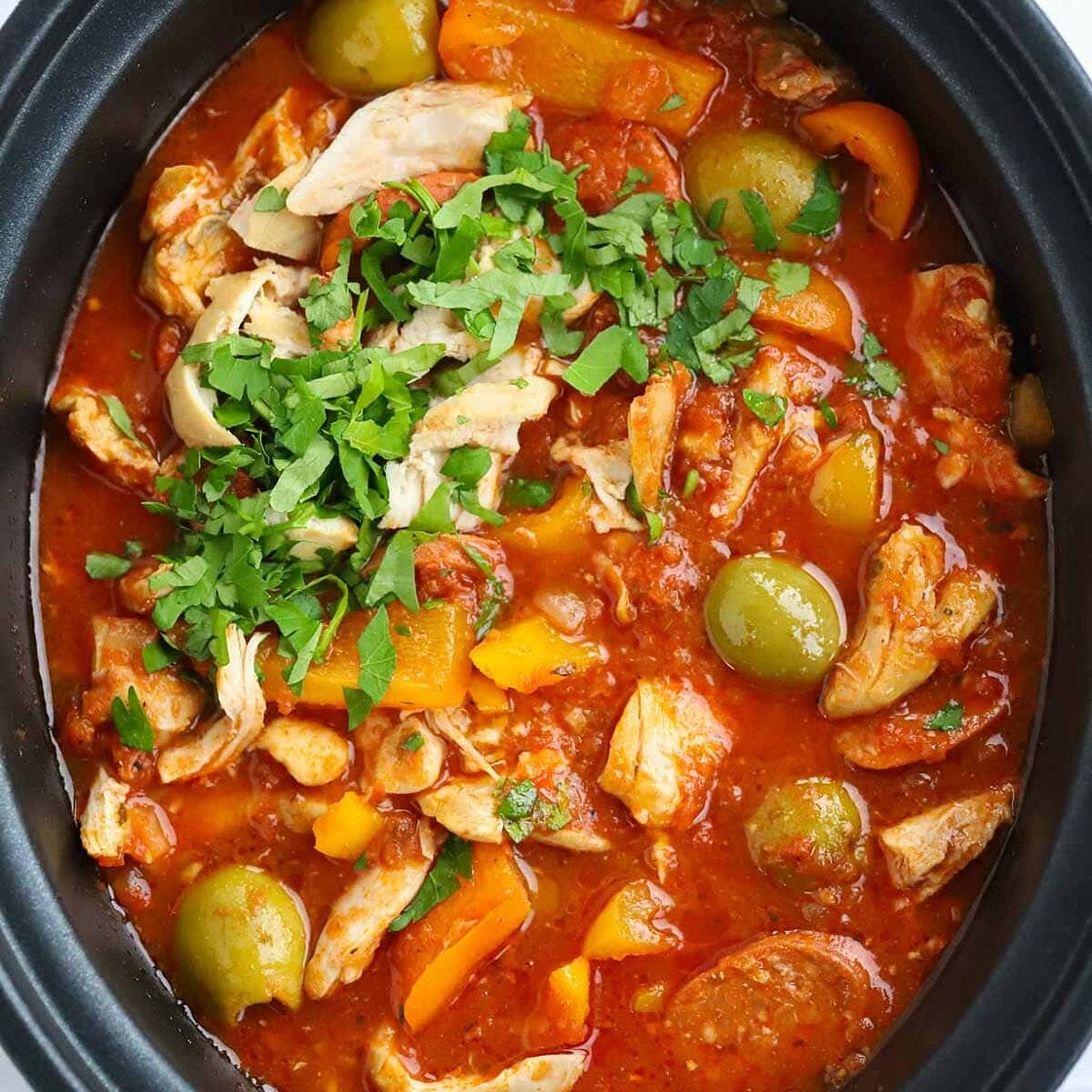 Slow Cooker Chicken and Chorizo Stew