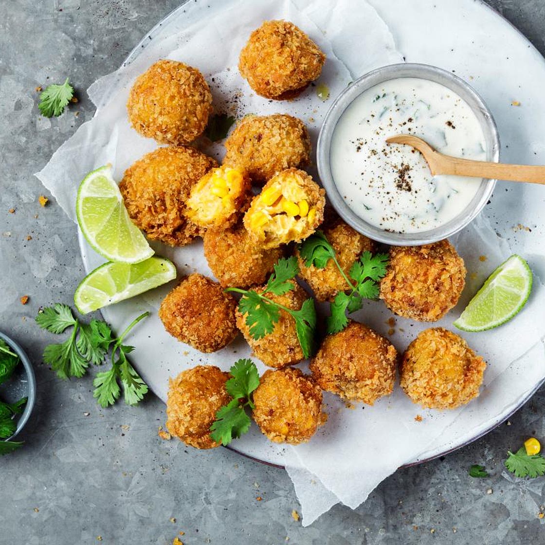 Mexican corn croquettes