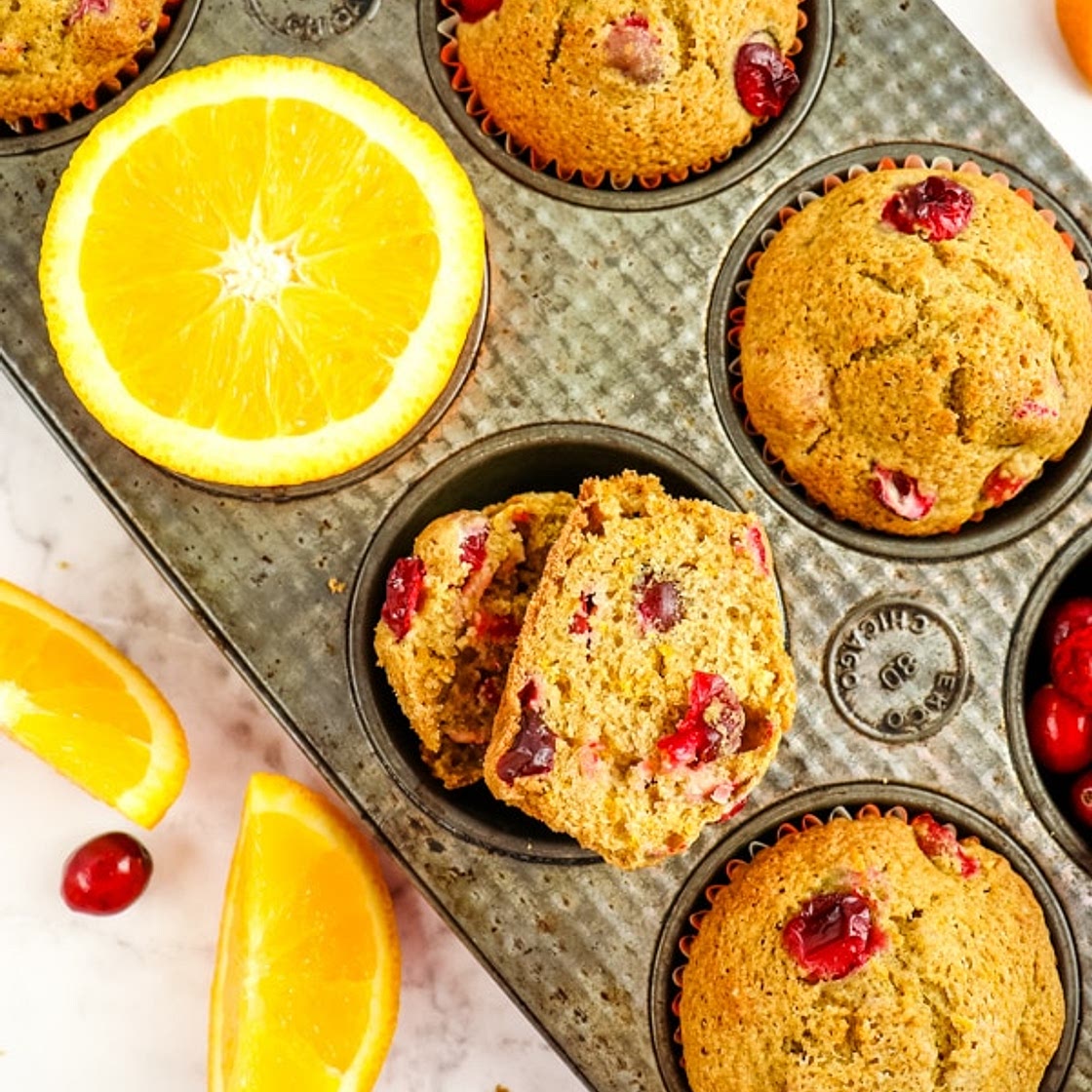 Healthy Cranberry Orange Muffins
