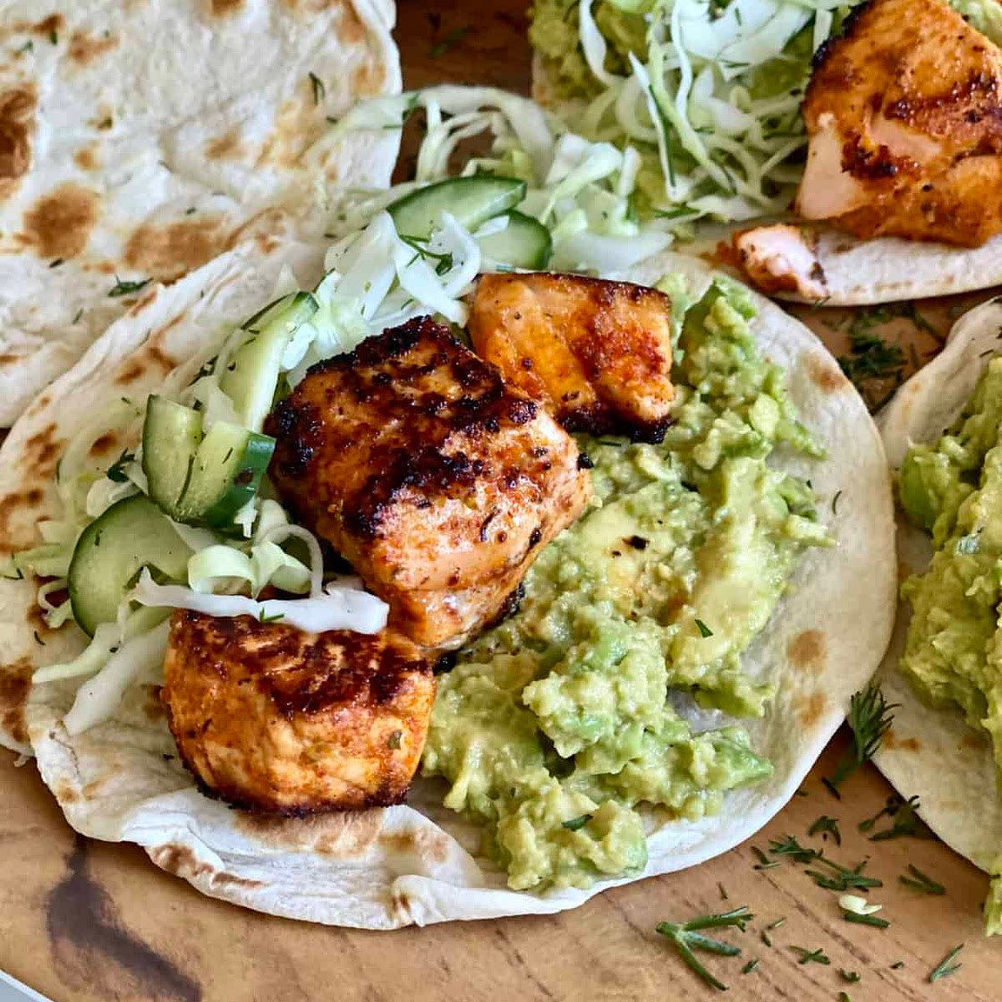 Crispy Salmon Tacos