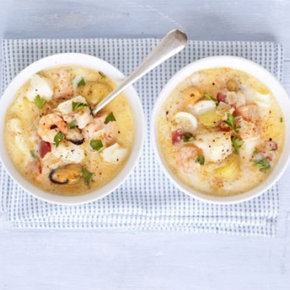 Simple seafood chowder