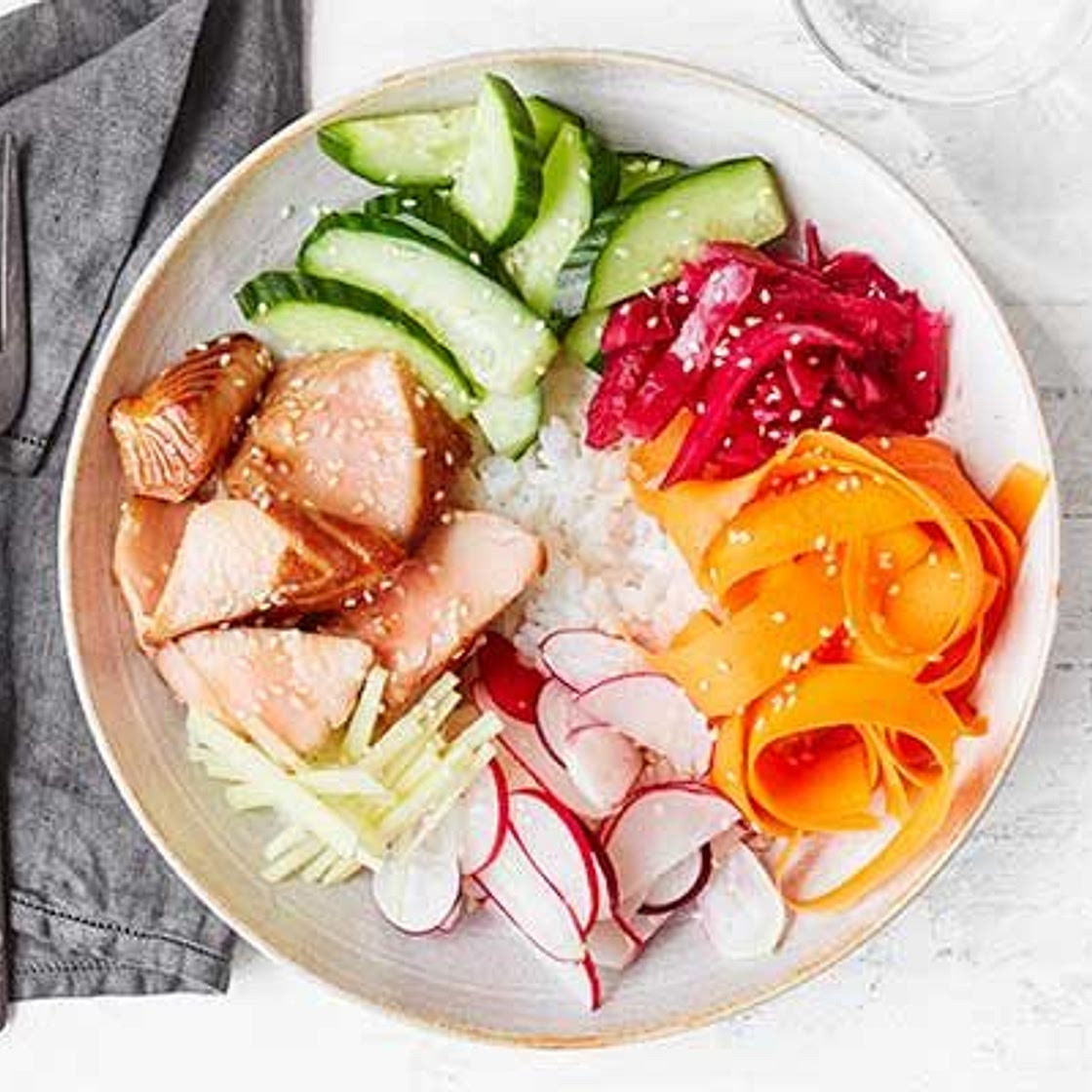 Quick sushi bowl