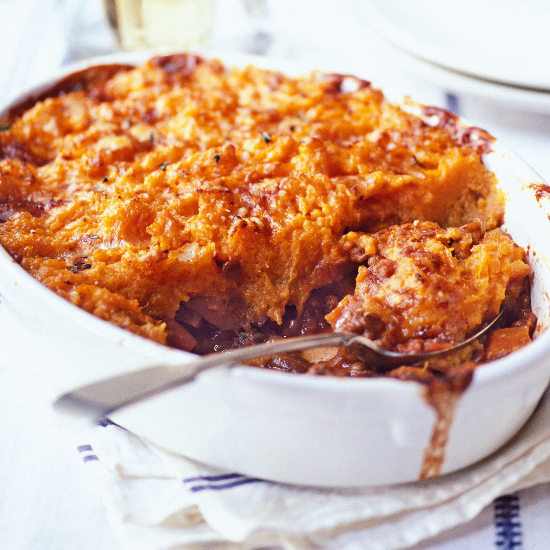 Veggie shepherd's pie with sweet potato mash