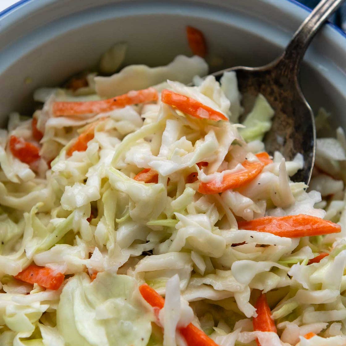 5-Minute Creamy Gluten-Free Coleslaw with Mayo