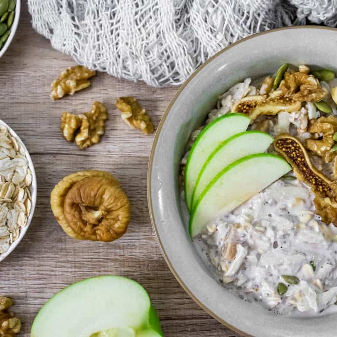 Bircher Muesli, Chia, Apple, Fig, Walnut