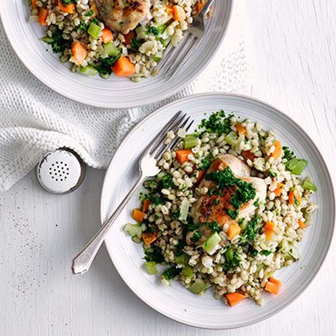 Chicken & pearl barley risotto
