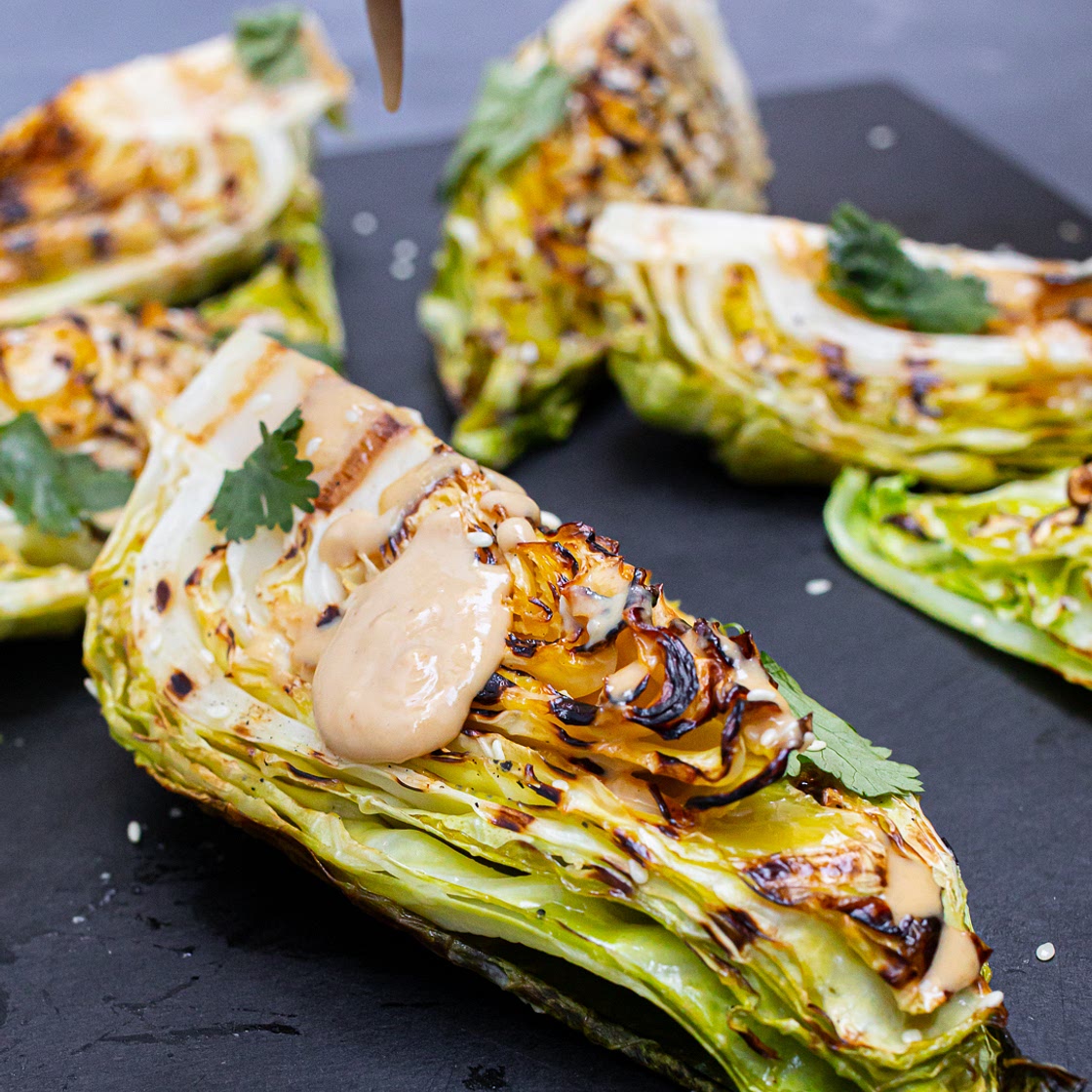 Miso Grilled Cabbage