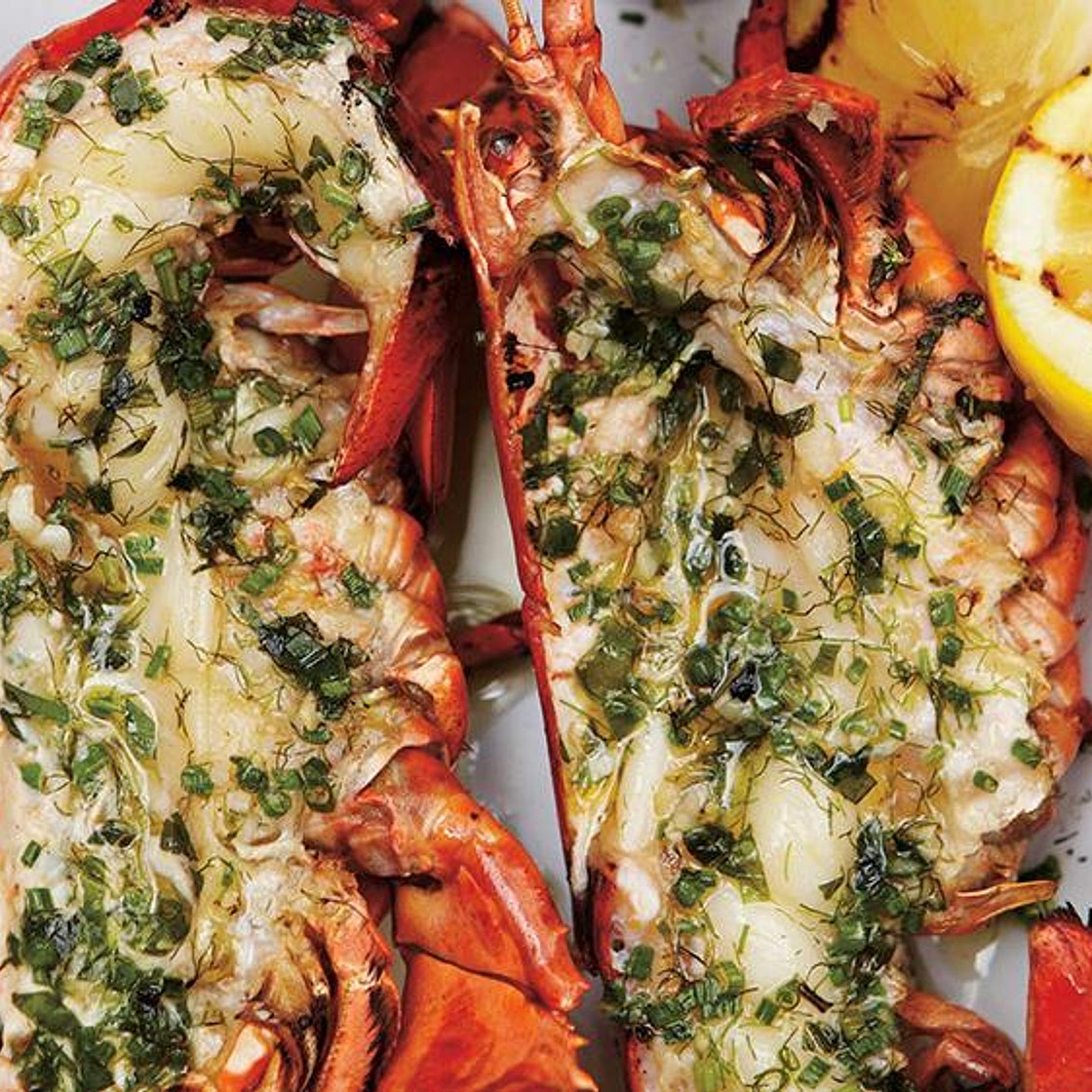 Grilled Lobster with Lemon and Herbs