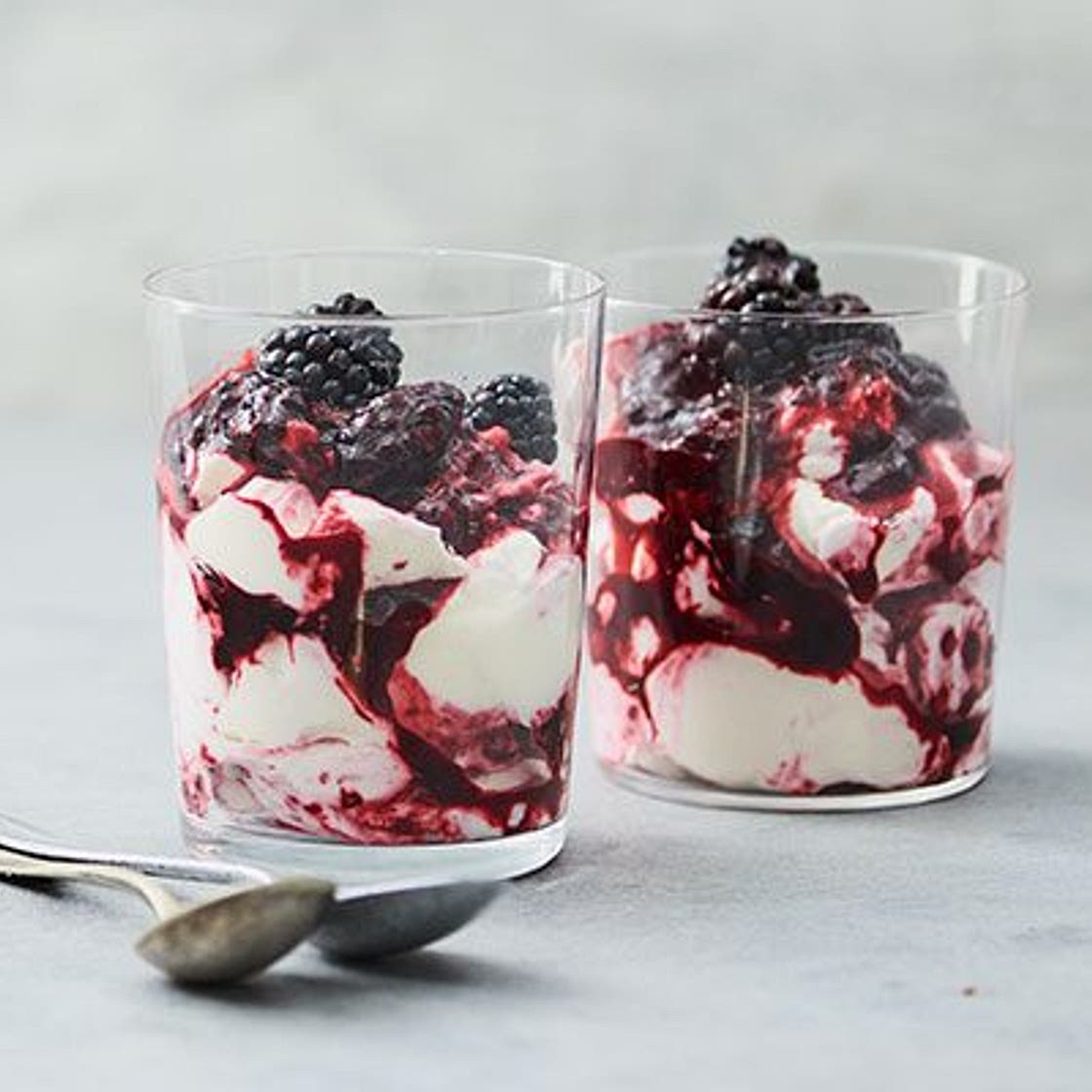 Blackberry & lemon fool