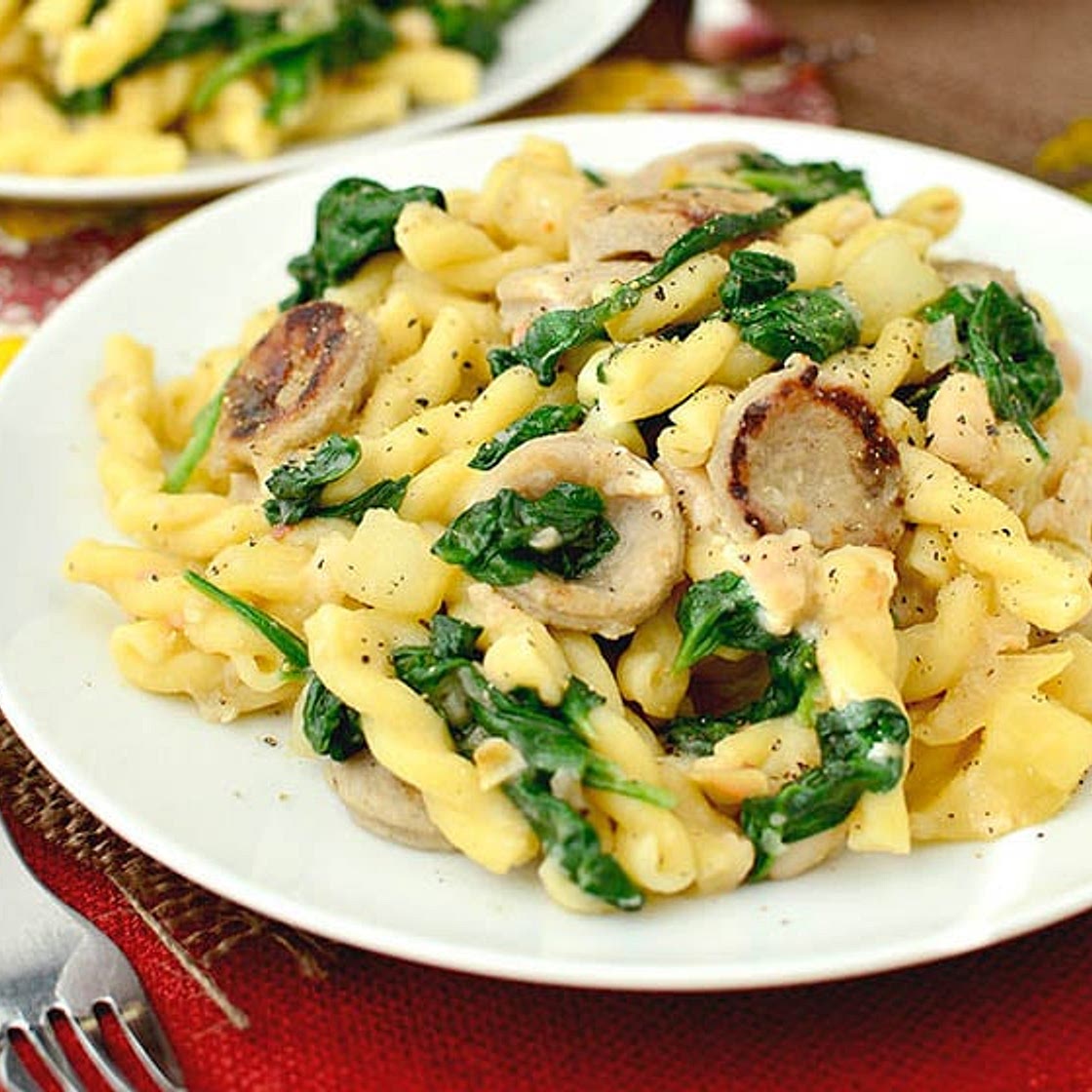 Sweet Apple Chicken Sausage Pasta