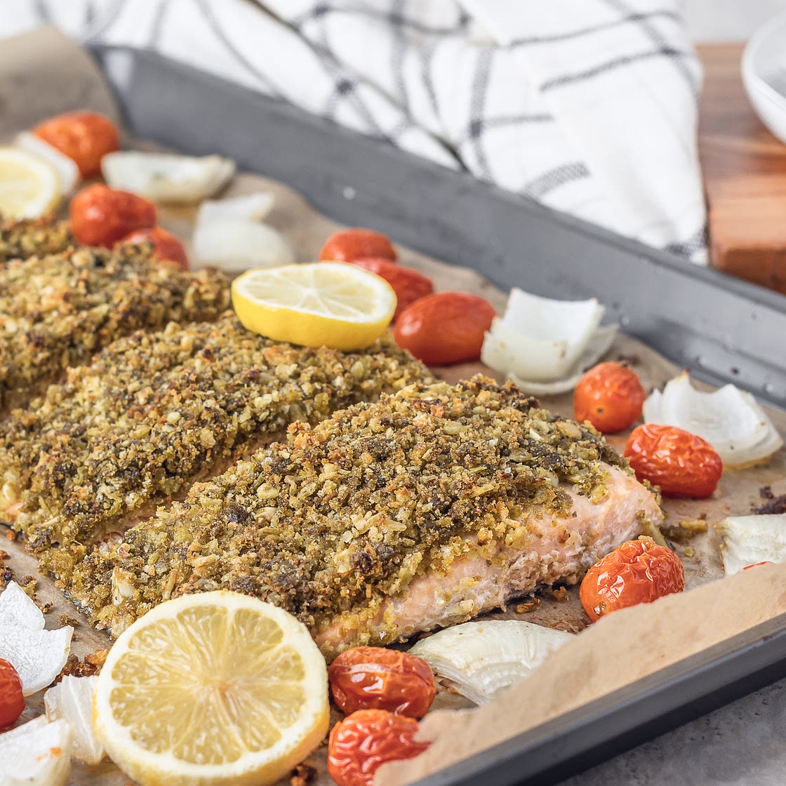 Pesto Crusted Salmon