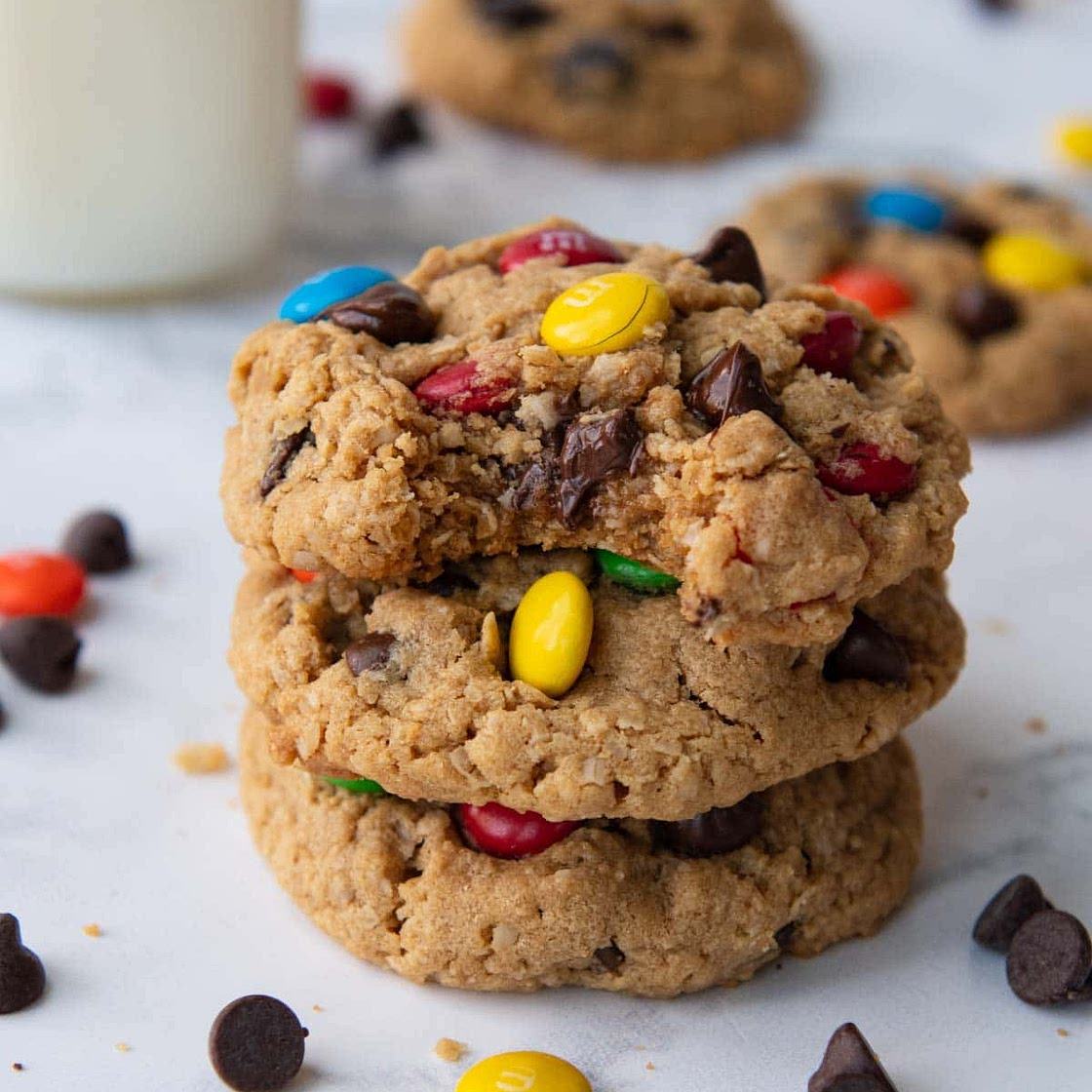 Flourless Gluten-Free Monster Cookies (Extra Soft!)