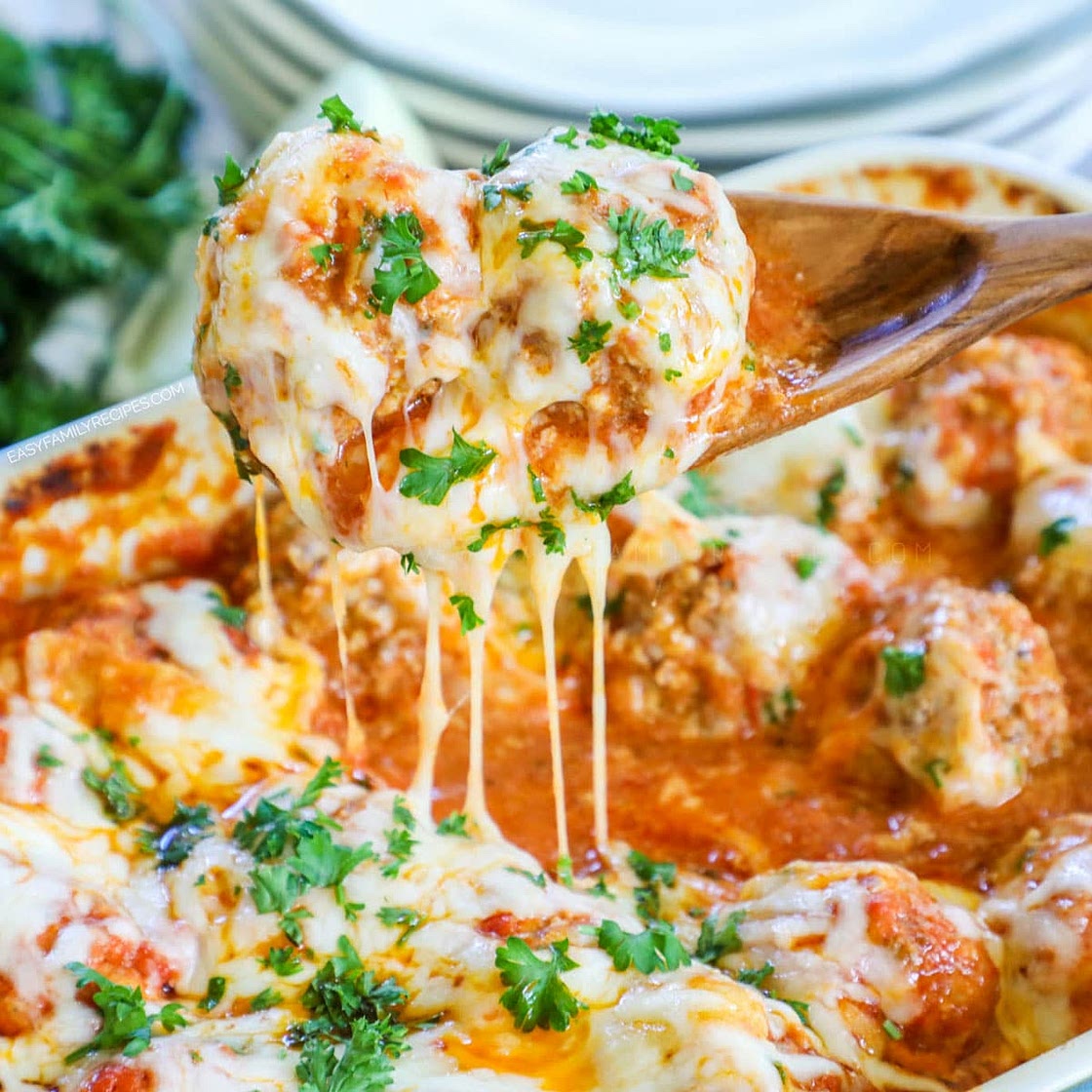 Meatball Parmesan Bake