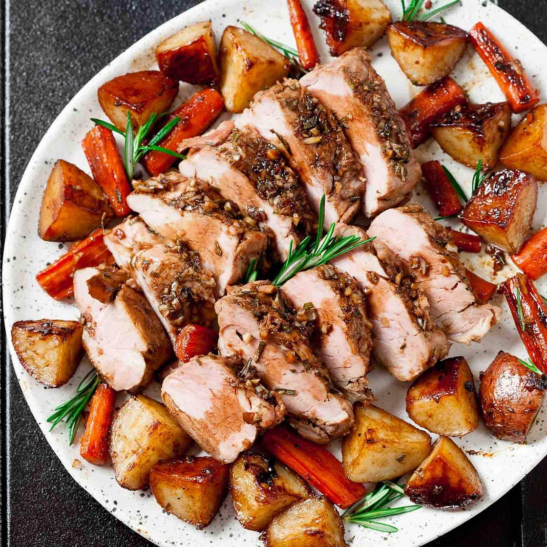 Sheet Pan Roast Pork Tenderloin with Potatoes