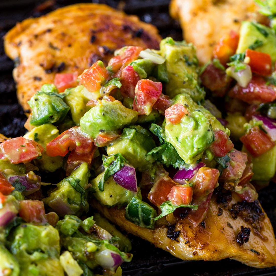 Grilled Chicken with Avocado Salsa