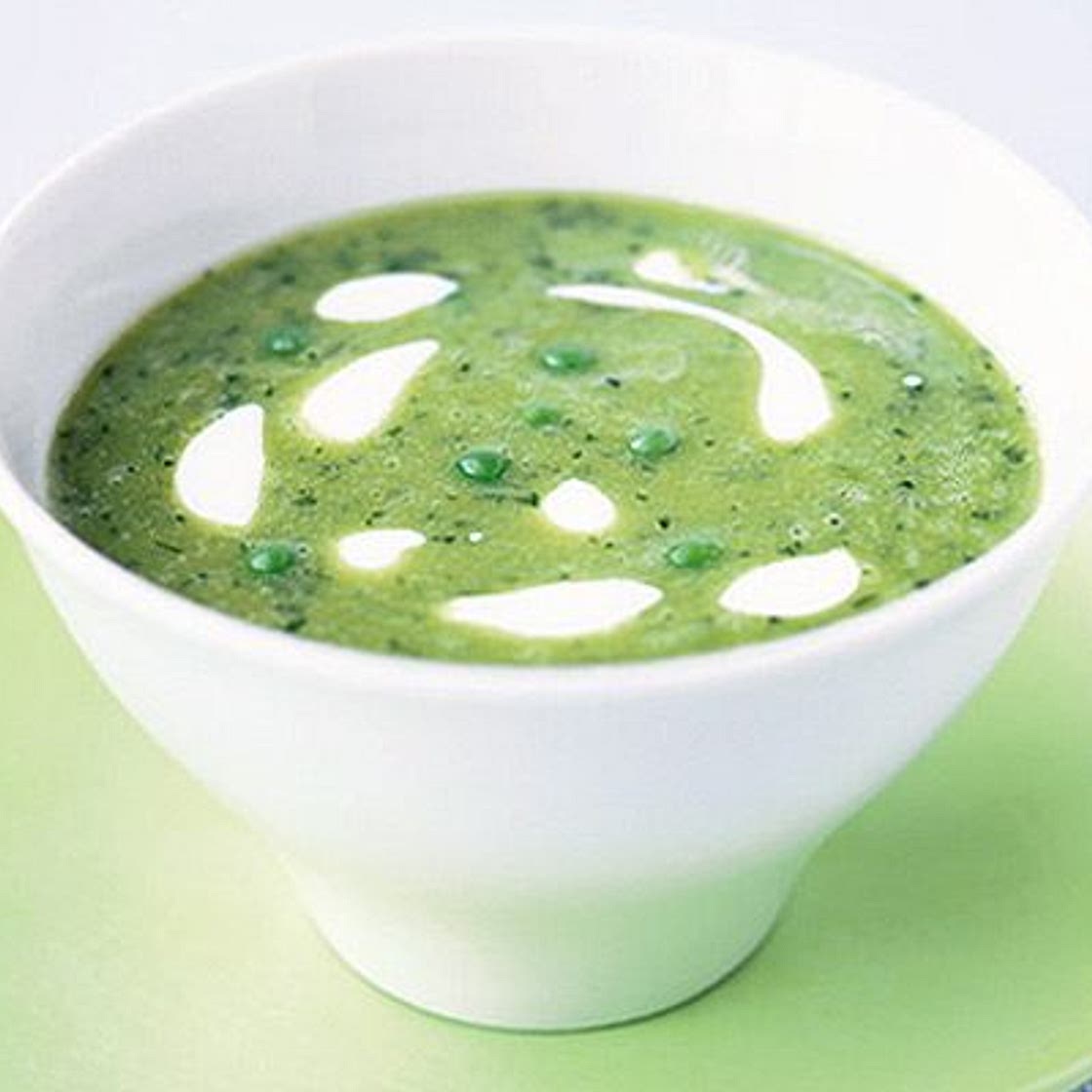 Easy pea & mint soup