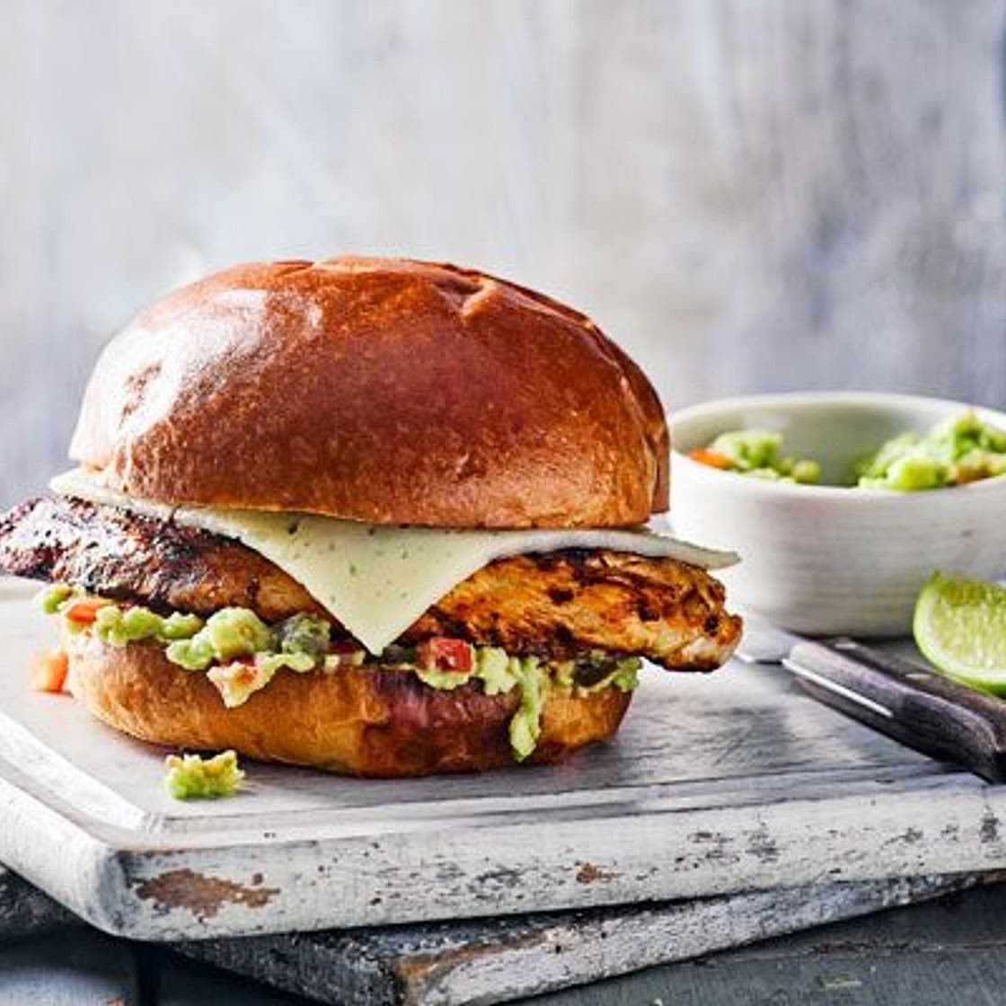 Mexican chicken burger