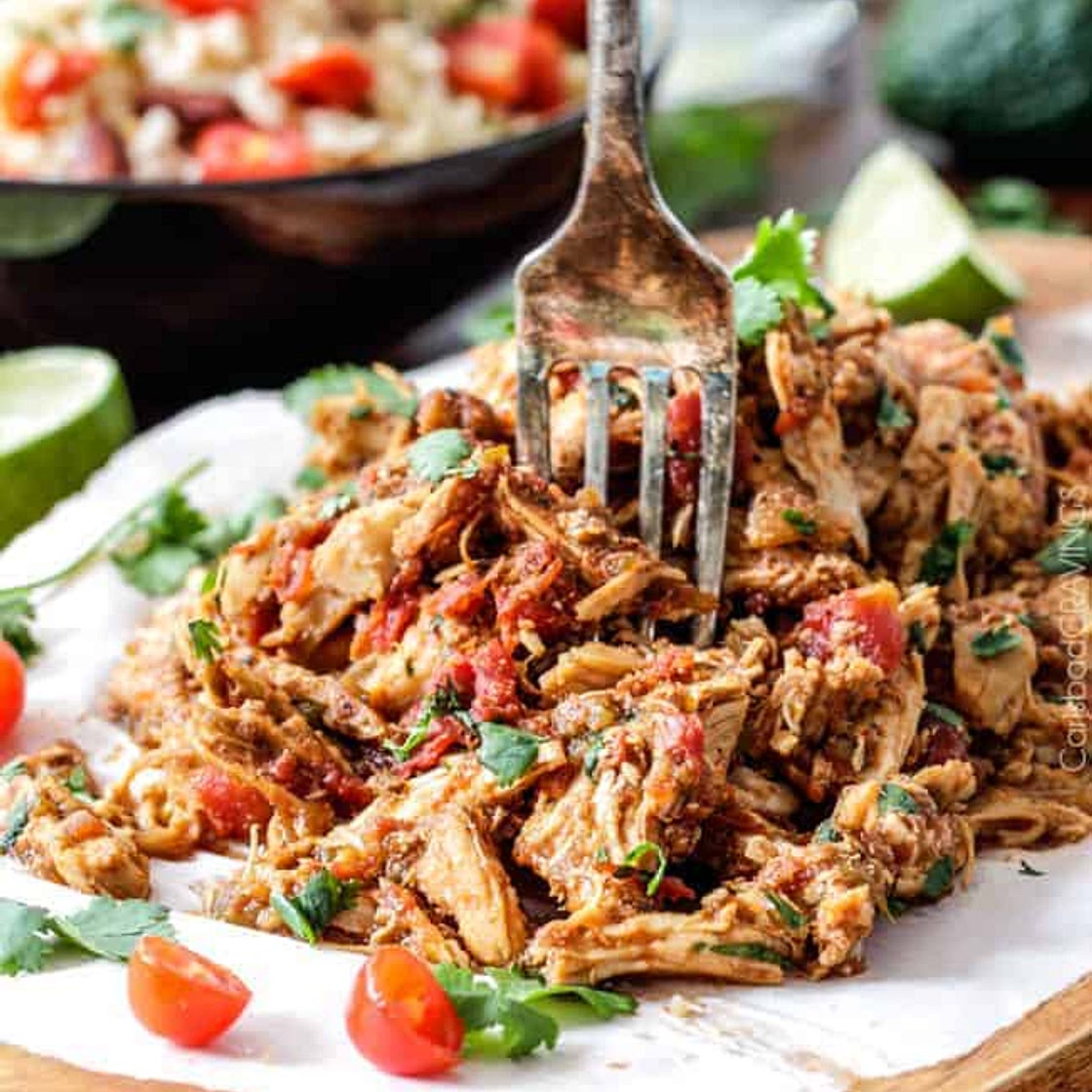 Slow Cooker Shredded Mexican Chicken