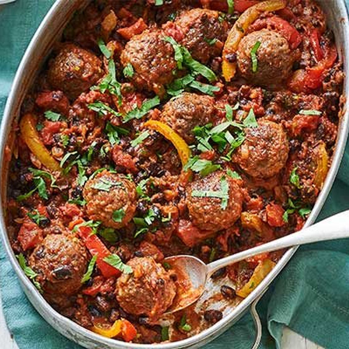 Meatball black bean chilli