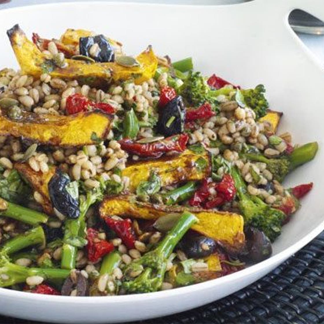 Squash & barley salad with balsamic vinaigrette