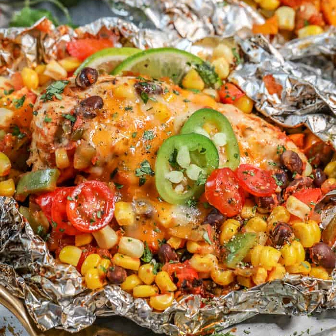 Santa Fe Chicken Foil Packets