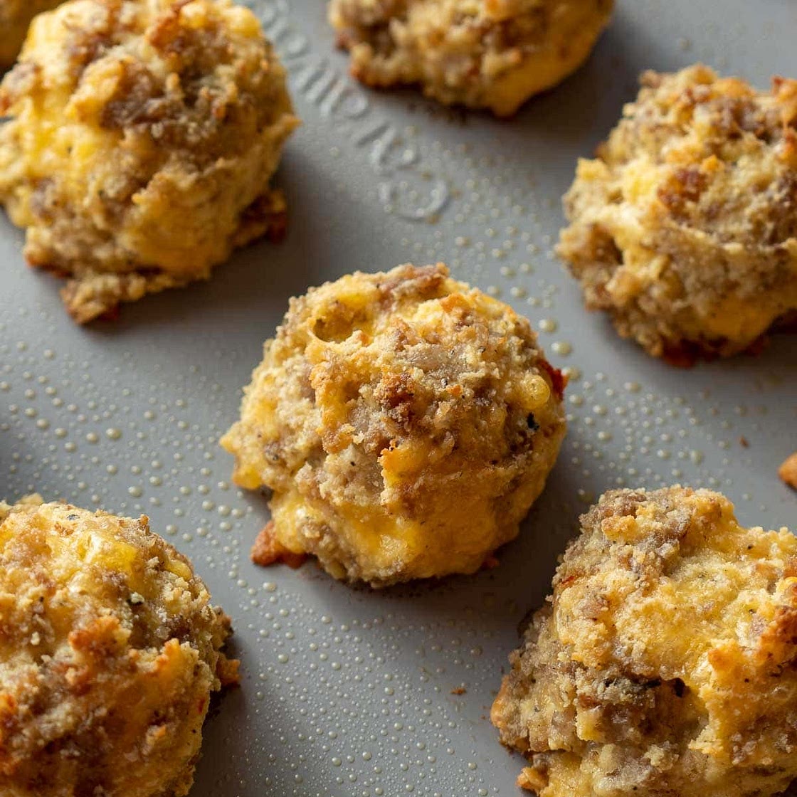 Keto Sausage Egg and Cheese Bites