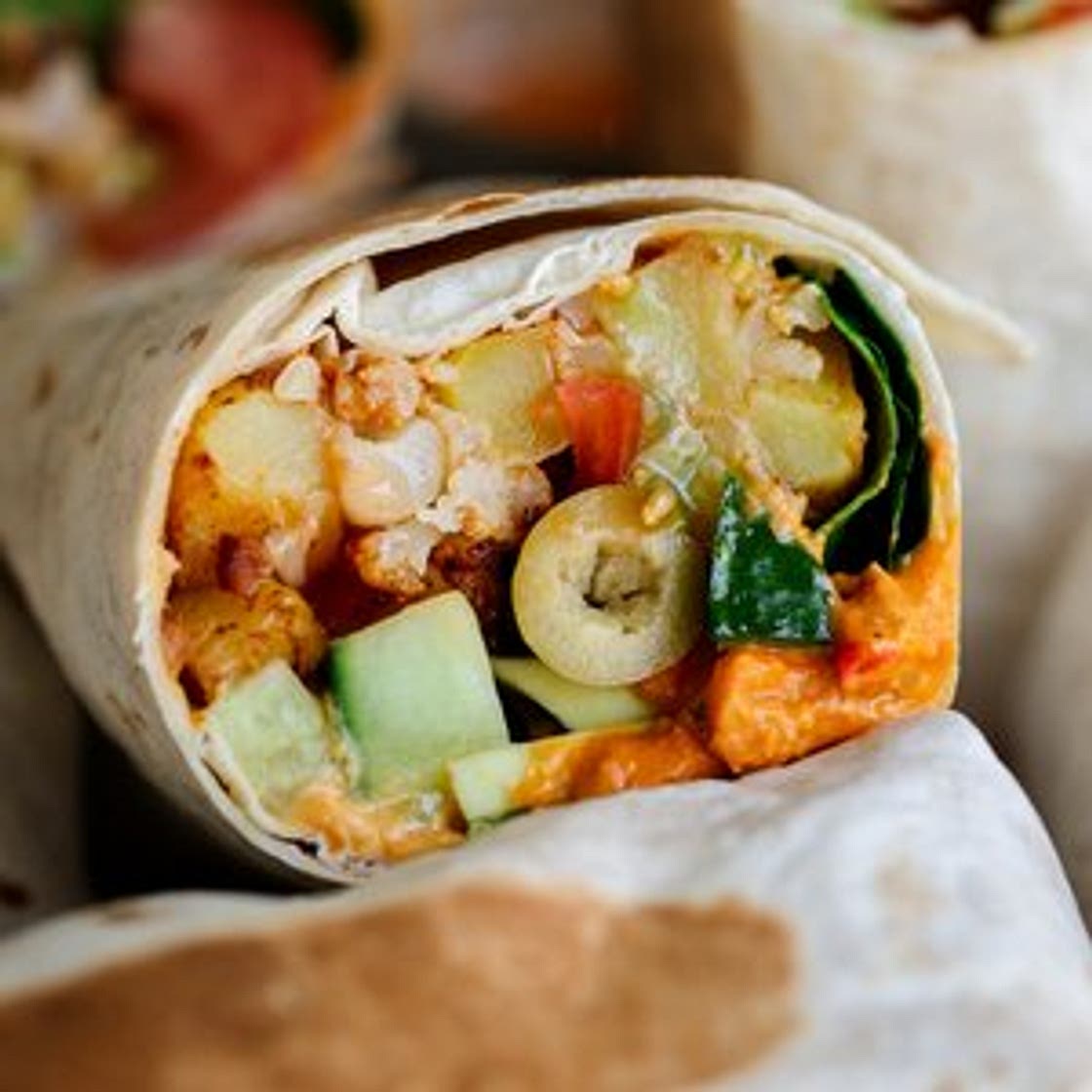 Roasted Cauliflower & Potato Wraps