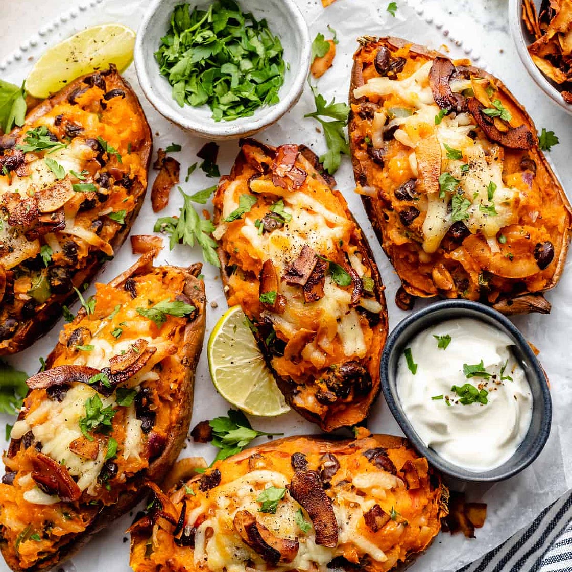 Loaded Sweet Potato Skins