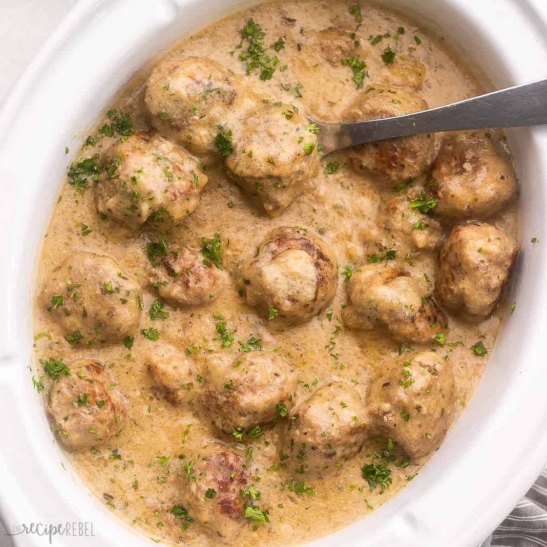 Slow Cooker Swedish Meatballs