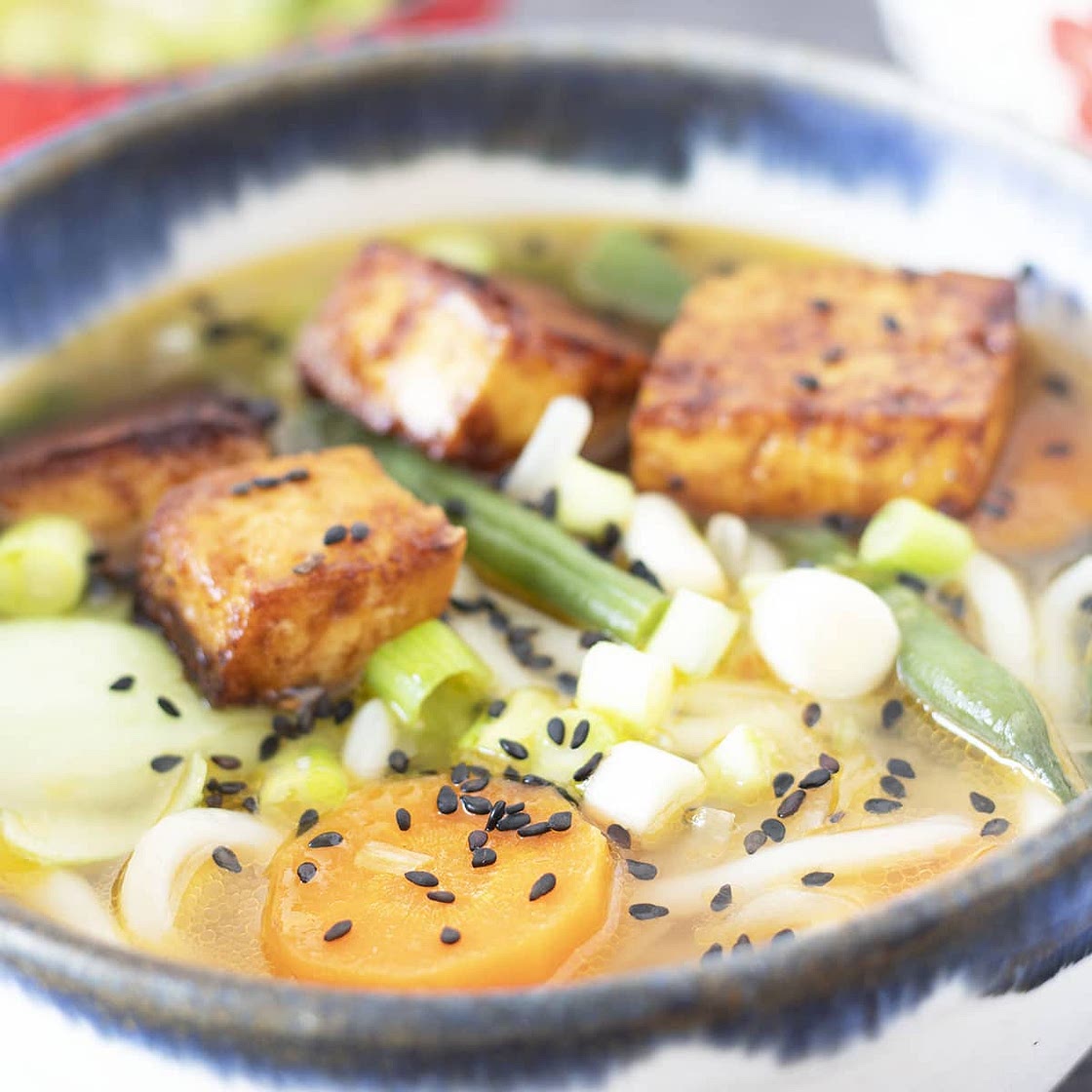 Miso udon noodle soup
