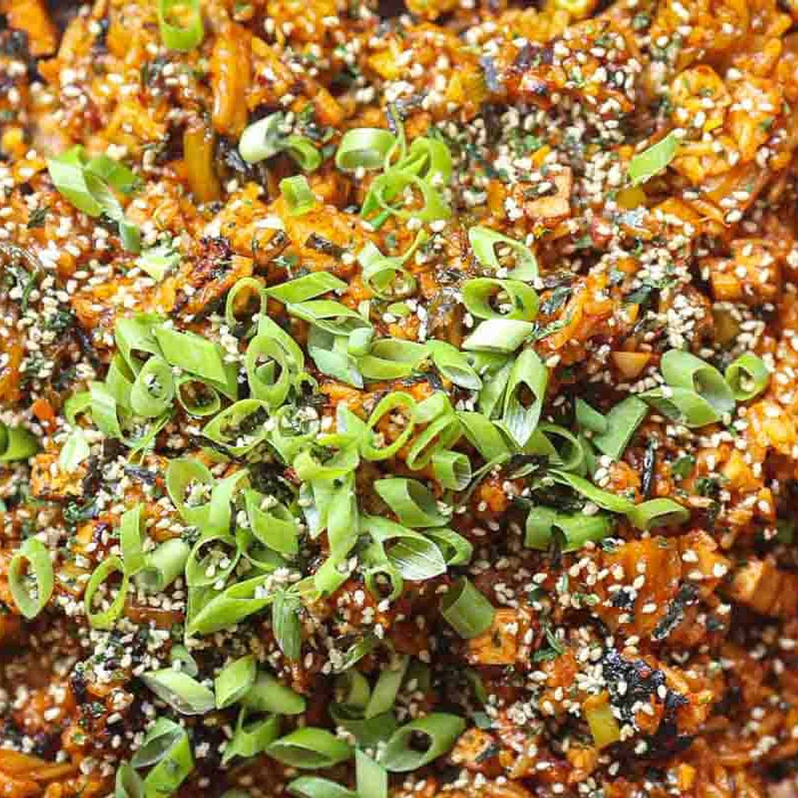 Healthy Vegan Kimchi Fried Rice