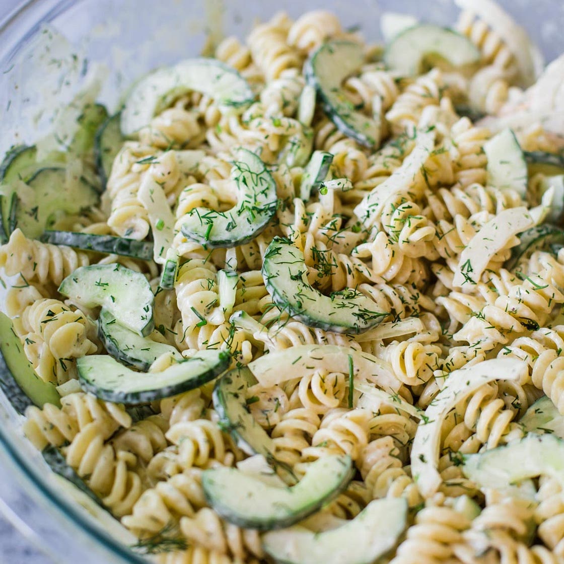 Cucumber Vegan Pasta Salad